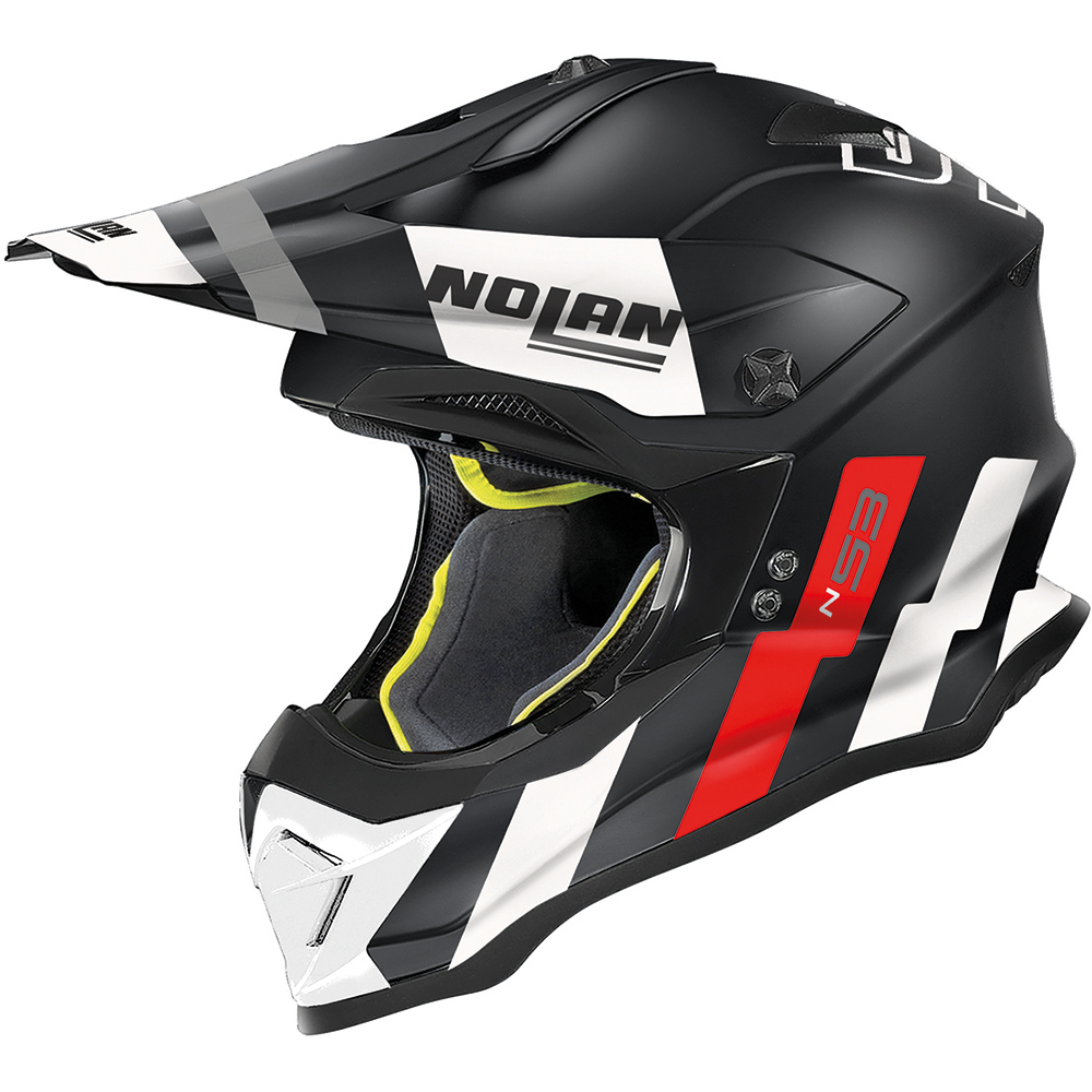 Nolan - Casque N53 Sparkler Noir Mat / Blanc / Rouge