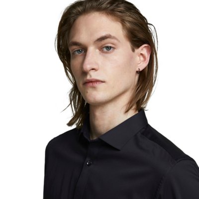 Chemise à manches longues homme Jjprparma L/S Noos NOIR JACK JONES