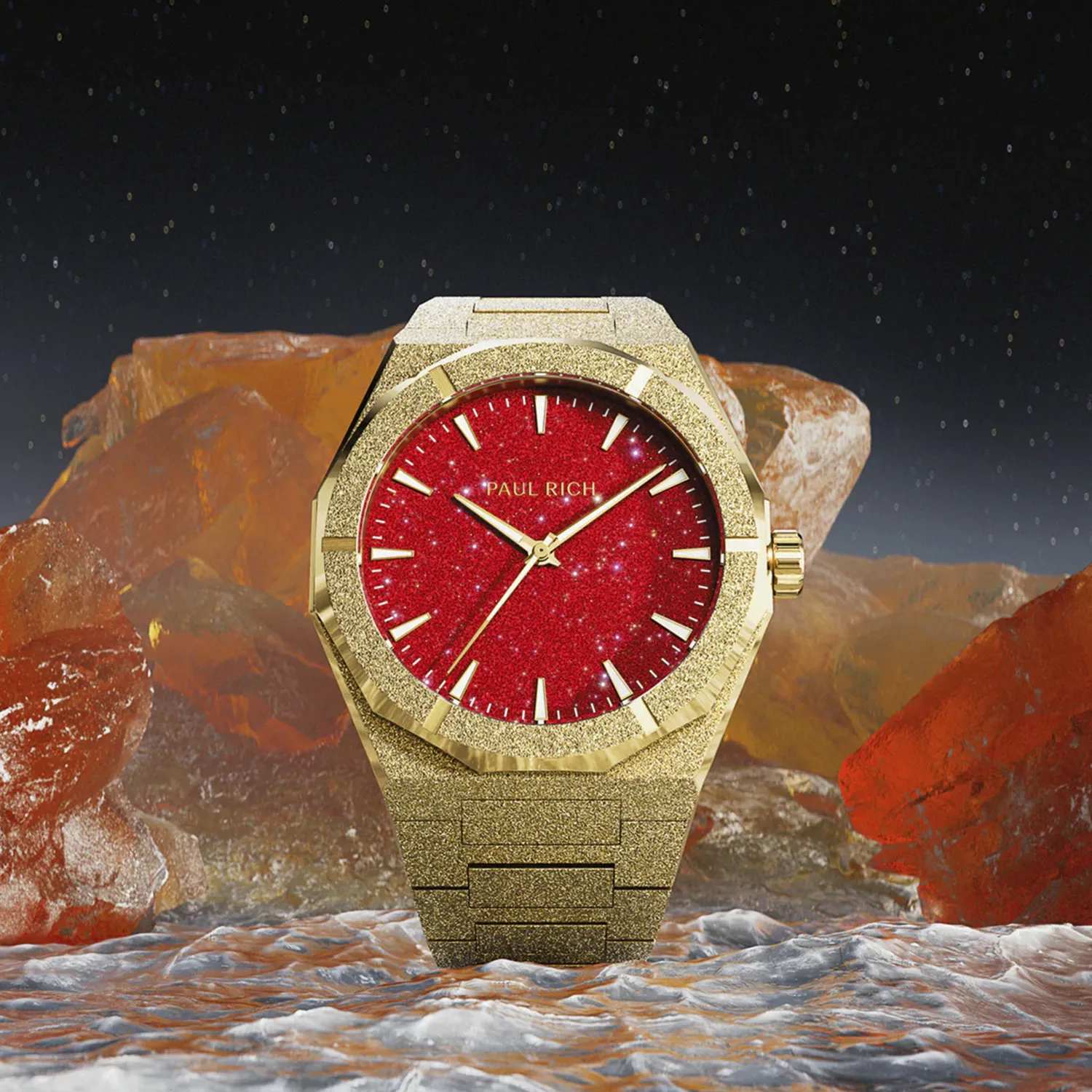 Paul Rich Frosted Star Dust II Gold Red PR20208