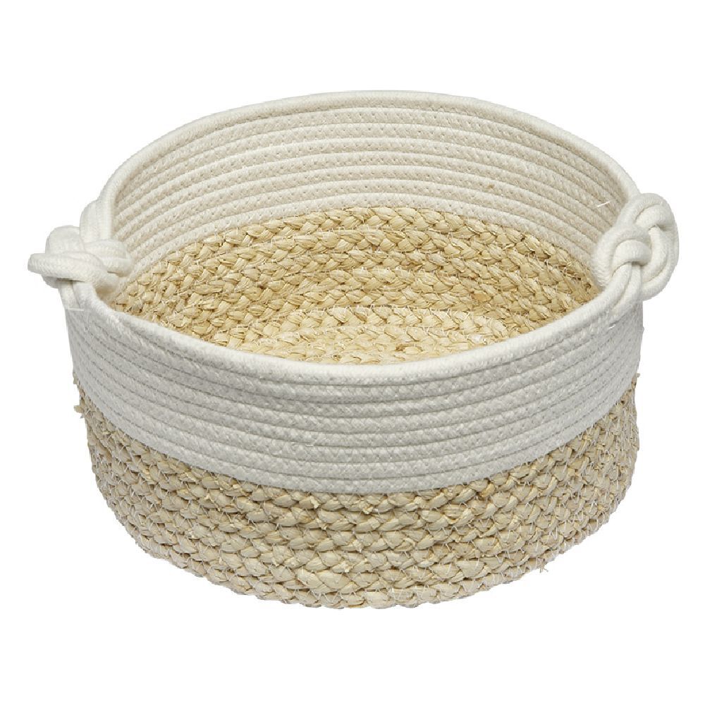 Panière ovale blanc naturel Ø28 cm