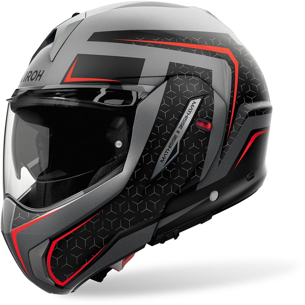 Airoh - Casque Mathisse II Magnet Gris / Noir / Rouge / Mat