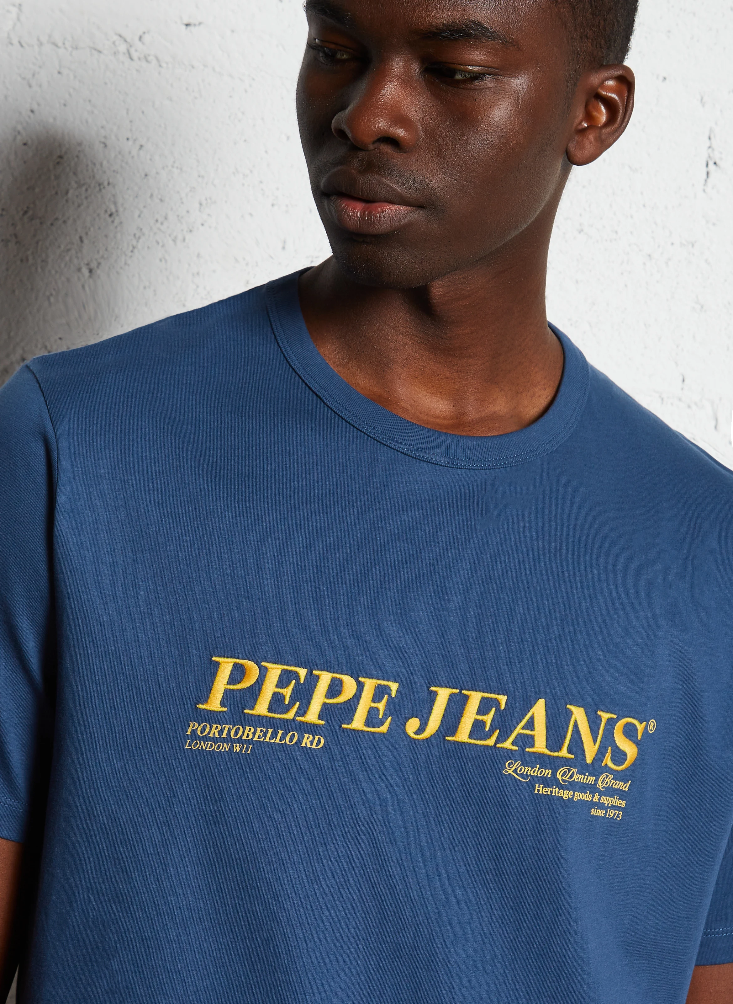 Tee-shirt droit en coton | Bleu