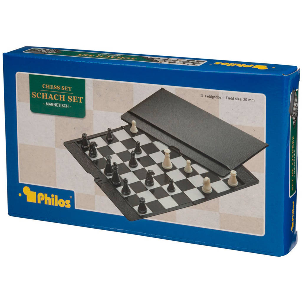 reis schaakset magnetisch etui Magnetische reisschaakset etui