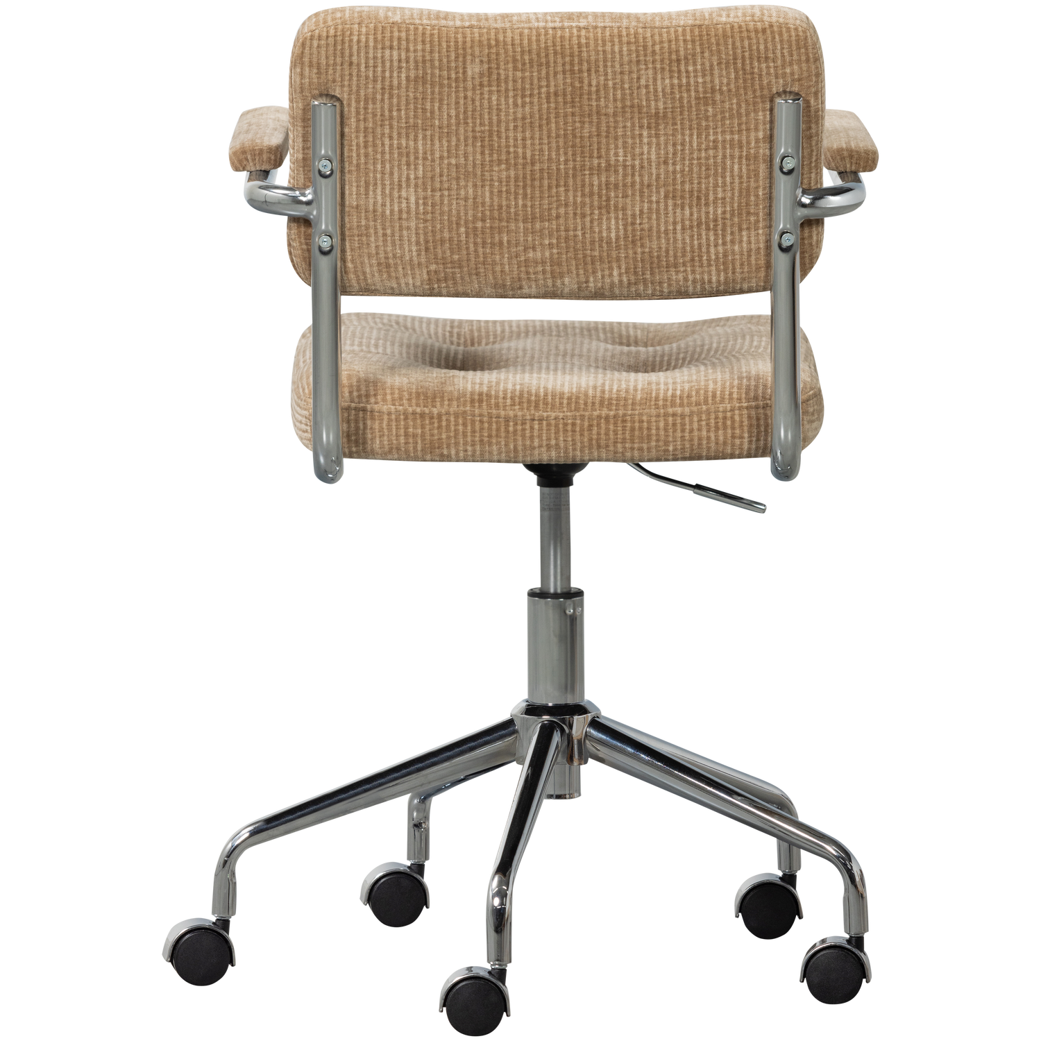 WOOOD Kova Bureaustoel - Geweven Ribstof - Donkerzand - 87x54x80