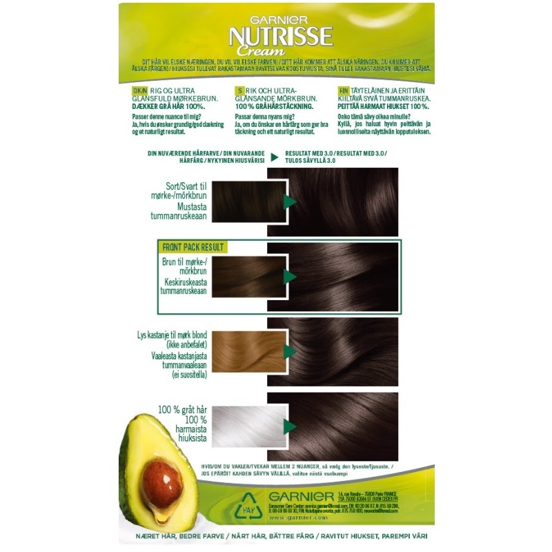 Garnier Nutrisse Cream 3.0 Dark Brown