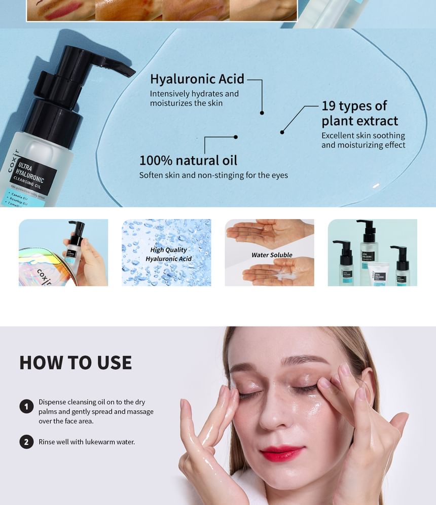 coxir - Ultra Hyaluronic Cleansing Oil Mini