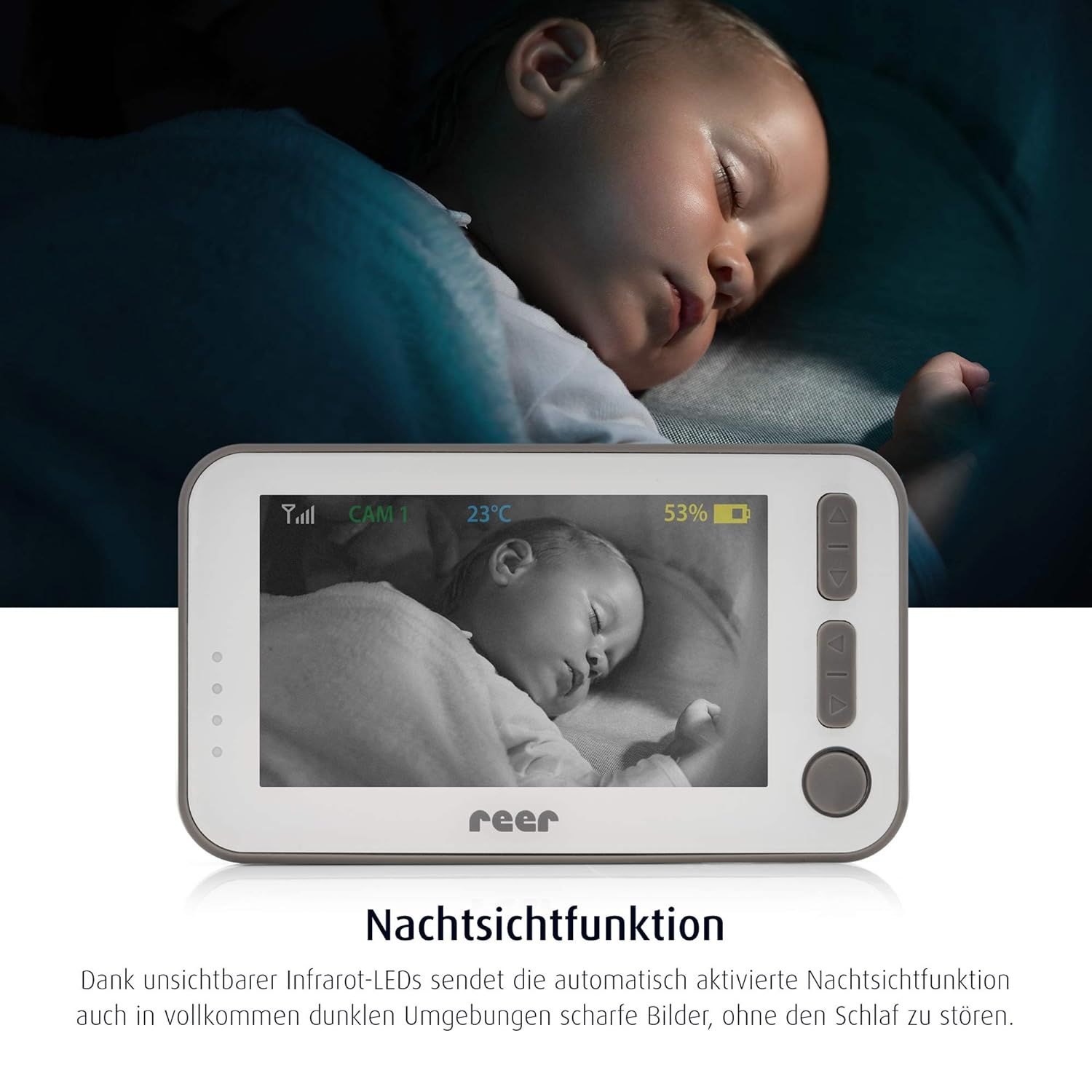 Reer Video-Babyphone mit Nachtsicht-Kamera und Bewegungsverfolgung