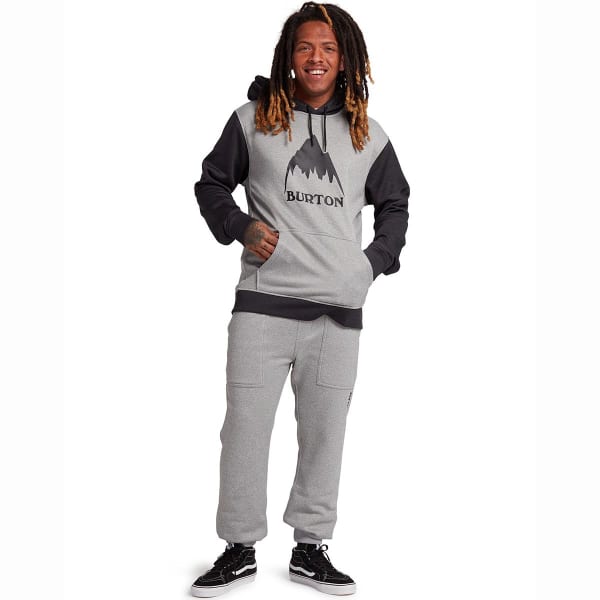 Veste polaire snowboard BURTON M OAK PULLOVER HOODIE GRAY HEATHER / TRUE BLACK