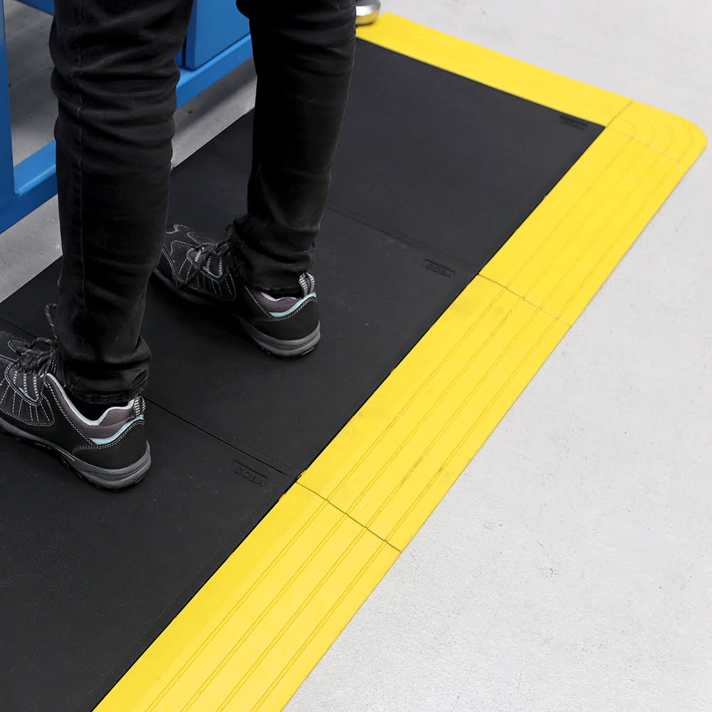 Tapis d'atelier modulaire - tapis anti-fatigue - pièce centrale fermée