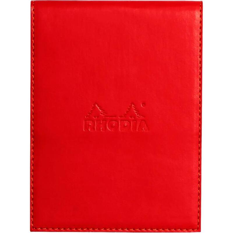 Rhodiarama porte-bloc avec porte-crayon + bloc N°12 ligné - Coquelicot