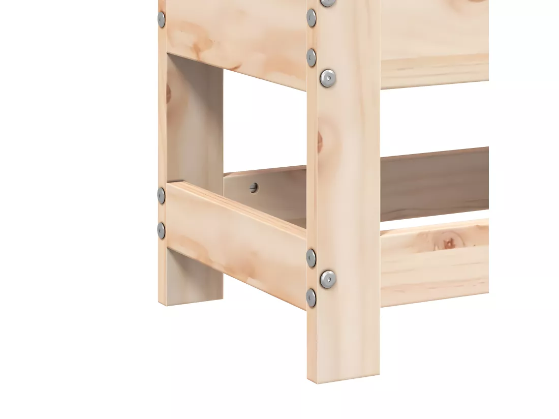 Repose-pied de jardin 62x30x32 cm bois de pin massif