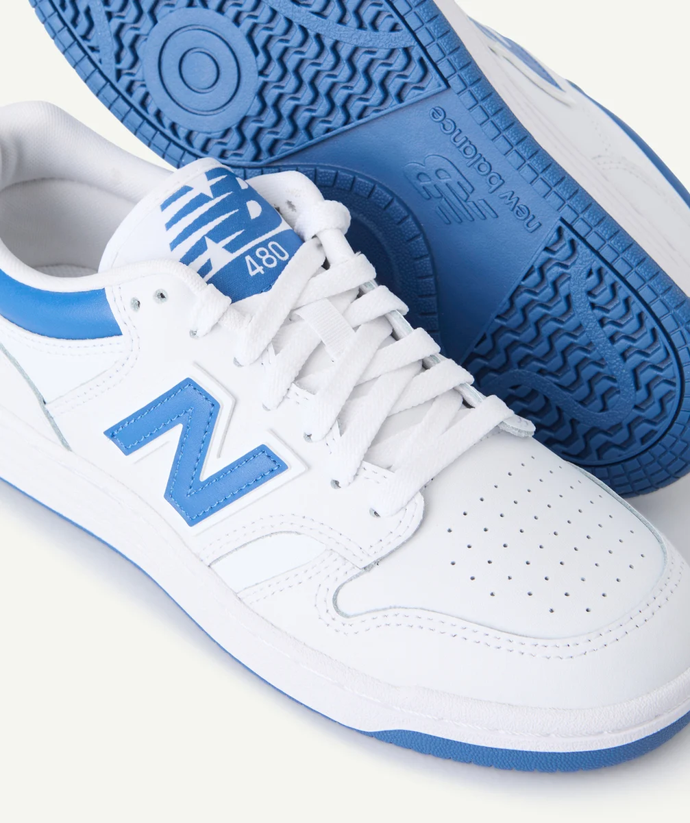 NEW BALANCEBASKETS À LACETS 480 ADO BLEU ET BLANC