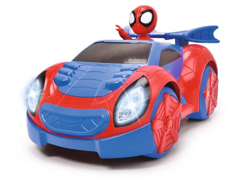 Jada Toys RC Spidey Web Racer RTR, 1:18 Ferngesteuertes Auto mit Licht zu «MARVEL Spidey and his amazing friends»