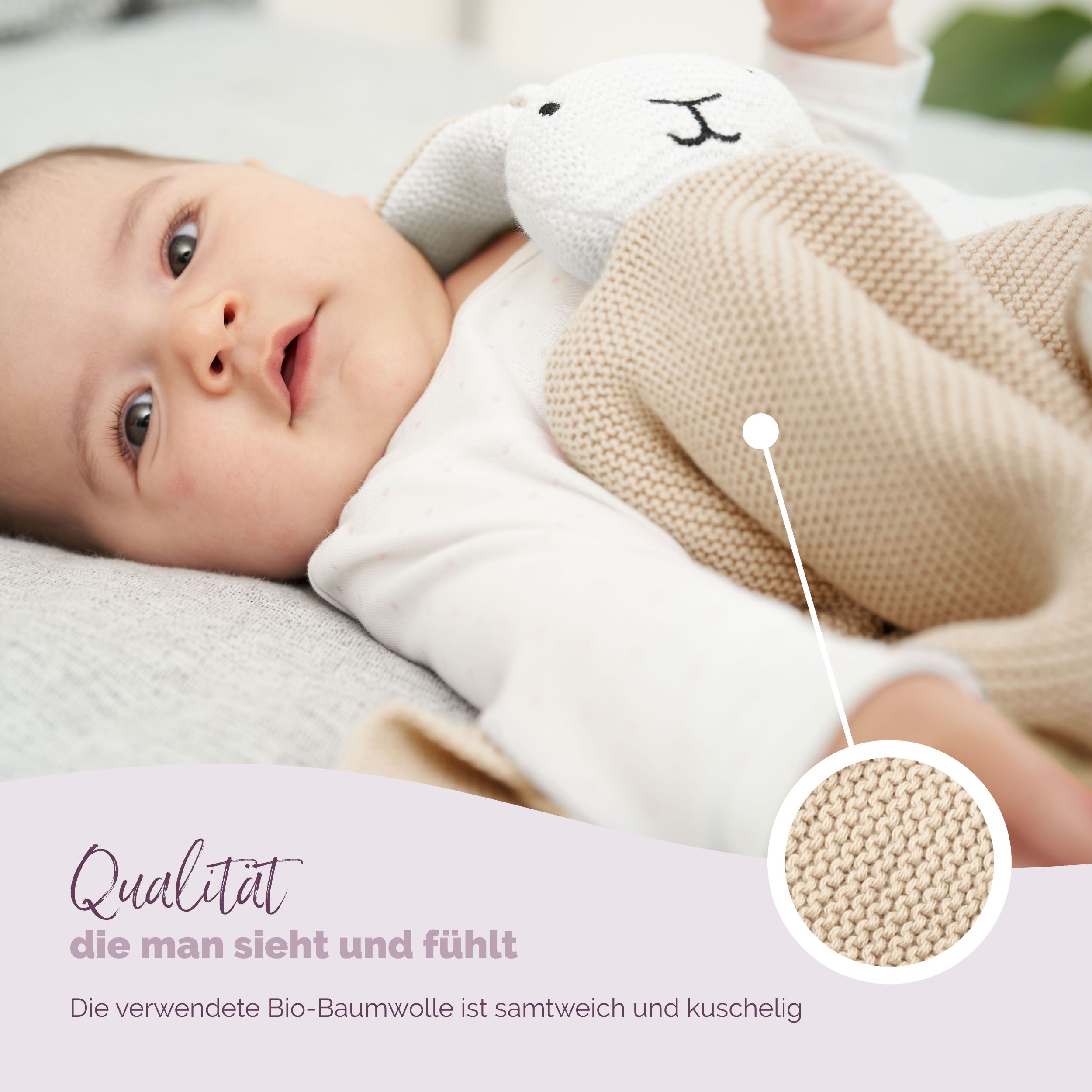 Livella Kuscheltuch (Hase) mit Söckchen aus Bio-Baumwolle