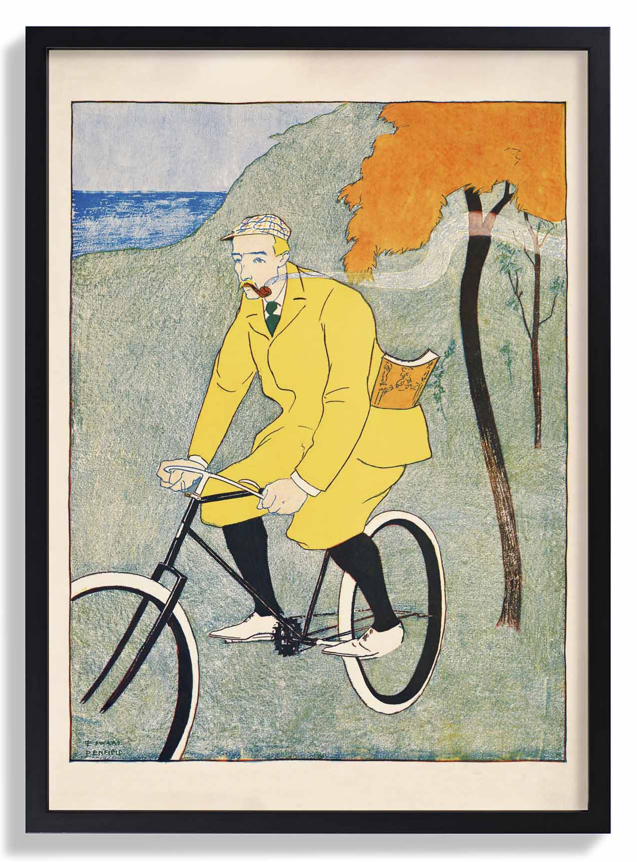 Man Riding Bicycle von Edward Penfield
