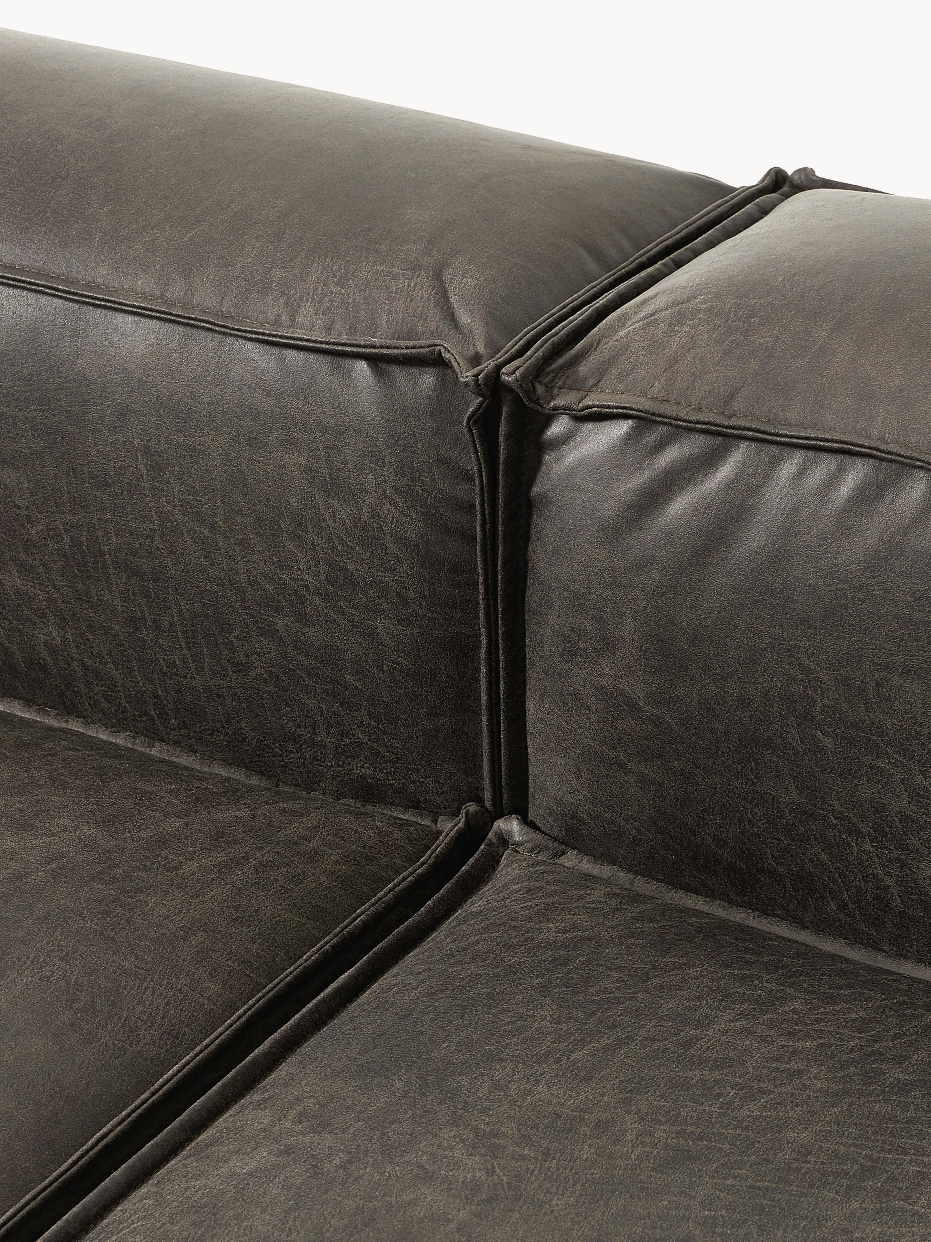 Modulaire bank Lennon (3-zits) van gerecycled leer