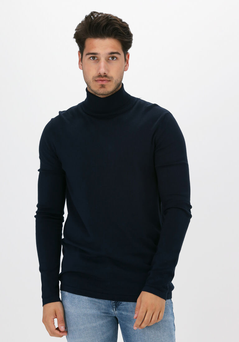 PUREWHITE donkerblauwe purewhite coltrui essential knit turtleneck
