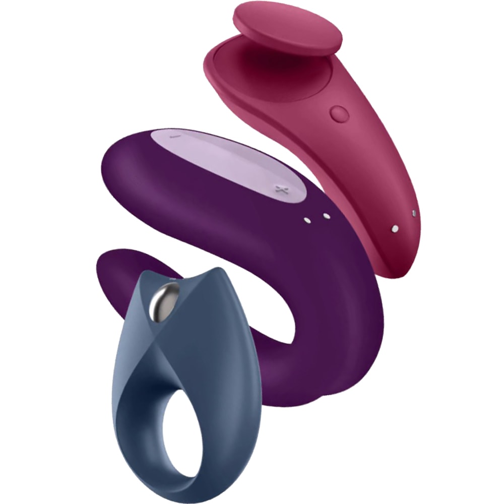 Trio de sextoys waterproofs - Vibromasseur, cockring & stimulateur