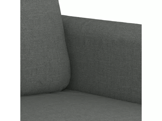 Ensemble de canapés 4 pcs avec coussins Gris foncé Tissu