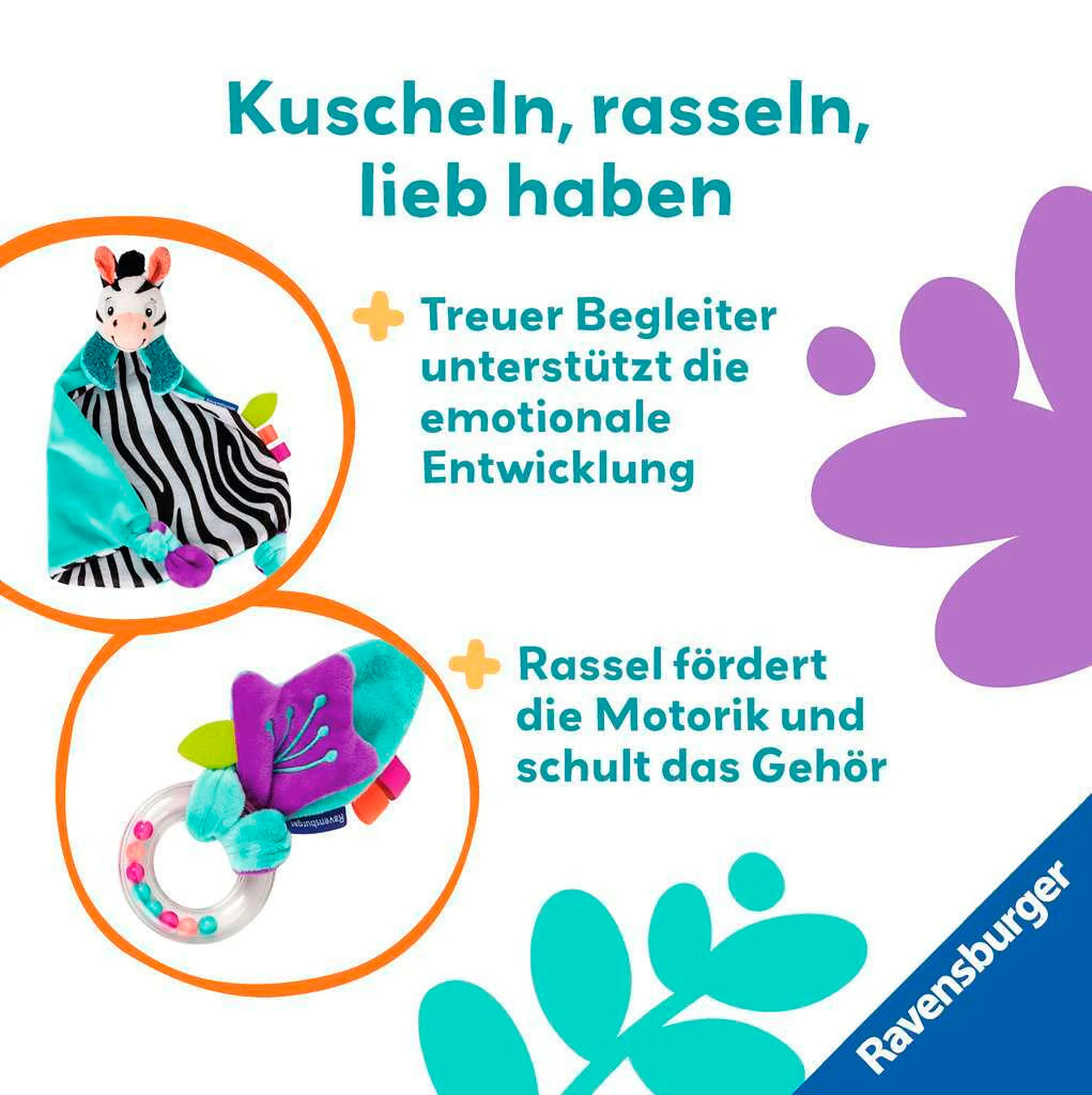 Ravensburger Fühlen, rasseln, spielen (Geschenk-Set: Zebra)