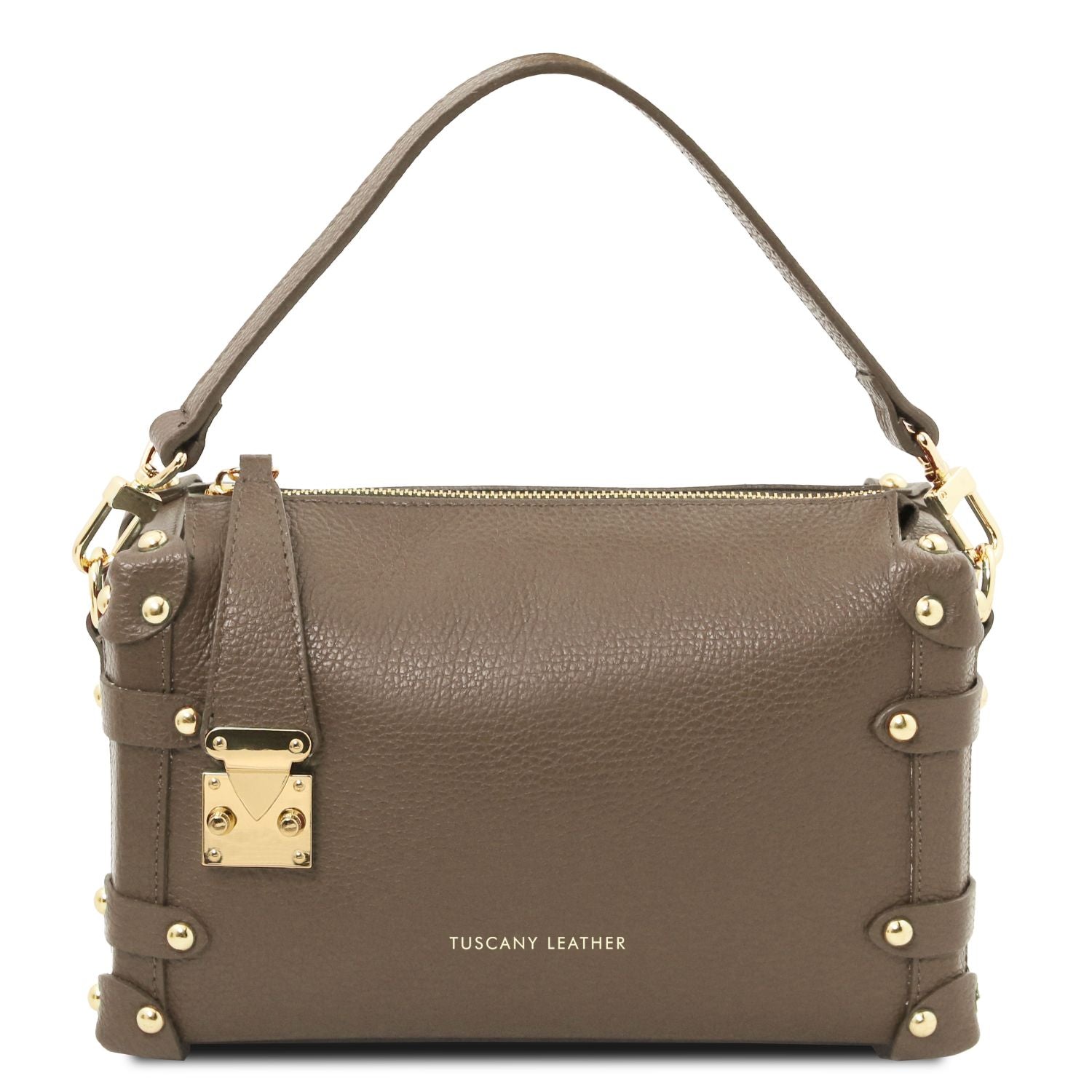 TL142422 – Praline – Soft leren duffle bag