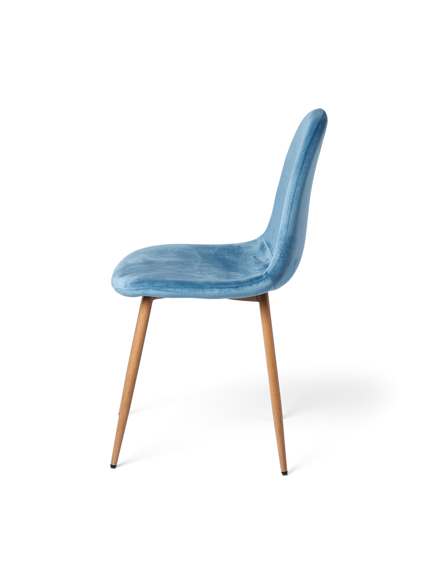 Stol i velour | Polyester/jern/poppeltræ/skum. 40,5 x 44,5 x 89 cm. | Storm Blue