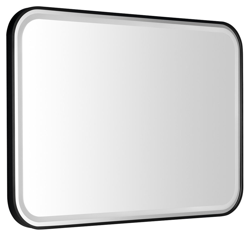 Sapho Cetis zwarte spiegel met LED-verlichting 100x70cm