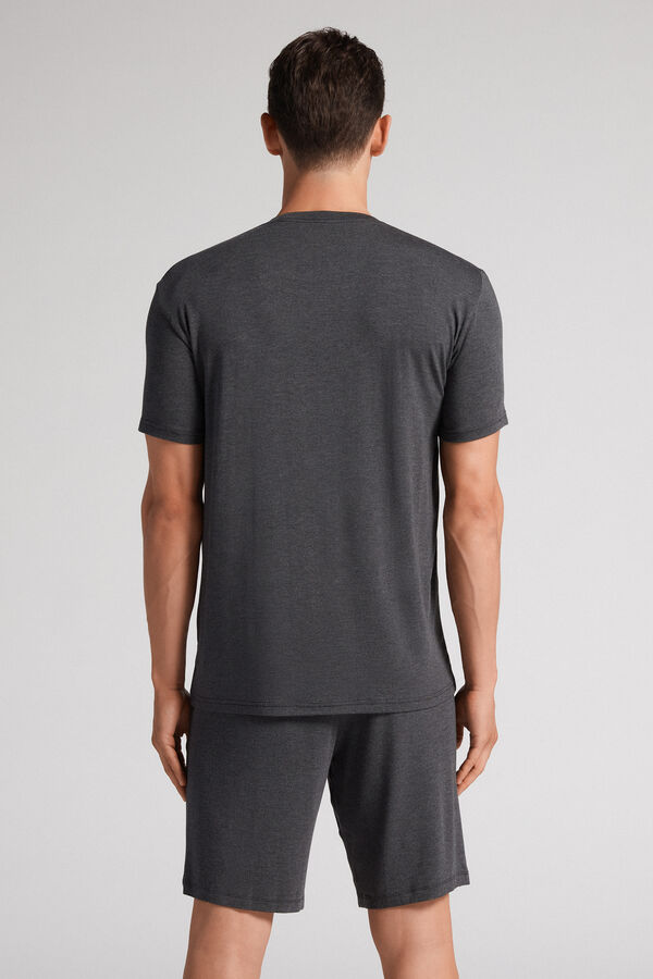 Camiseta de modal e seda