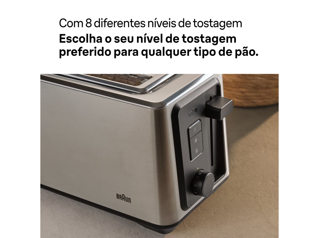 TORRADEIRA 2 FENDAS BRAUN HT5220 INOX