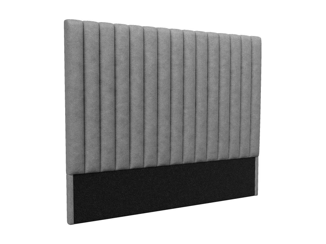 Tête de lit coutures verticales - 170 cm - Tissu - Gris- SARAH