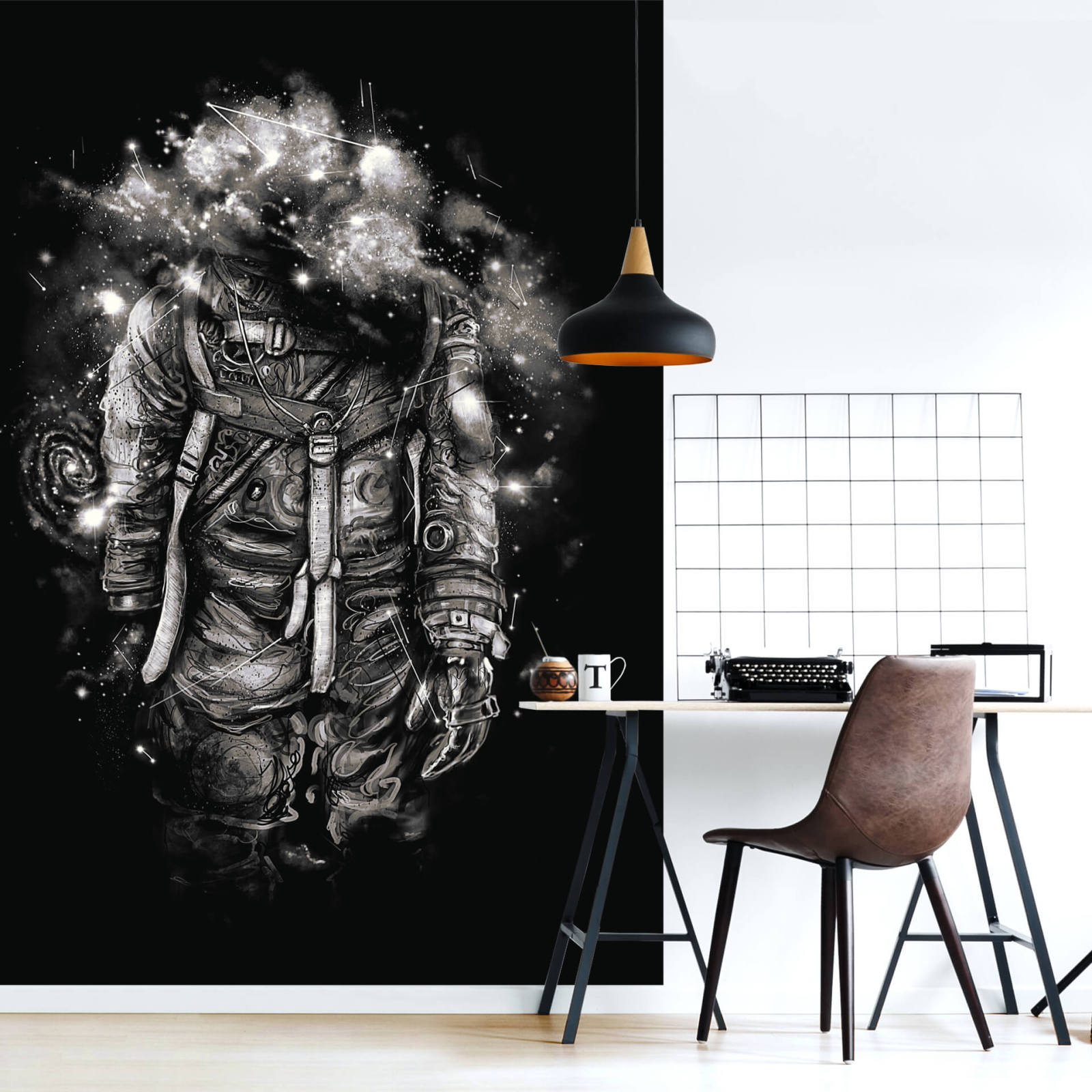 Fototapete DESIGNWALLS 2.0 - schwarz-weiß - Kunst - 2,6 Meter