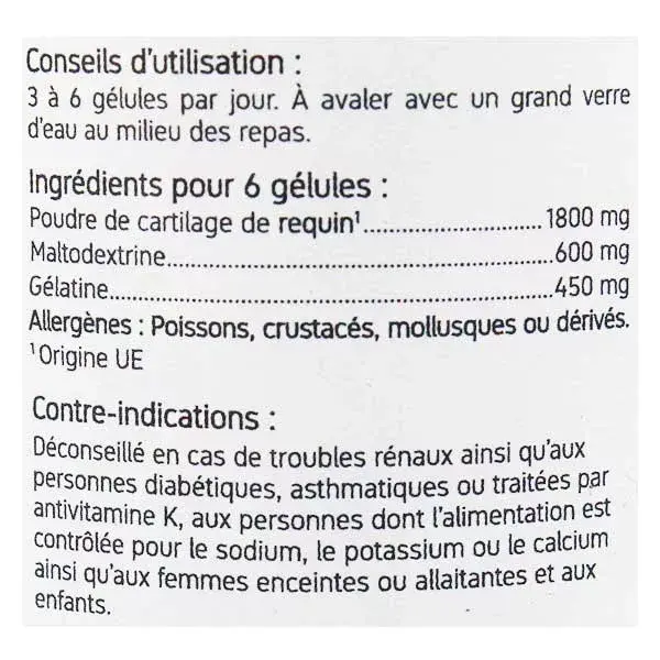 Cartilagem de Tubarão Original Nat & Form - 200 cápsulas