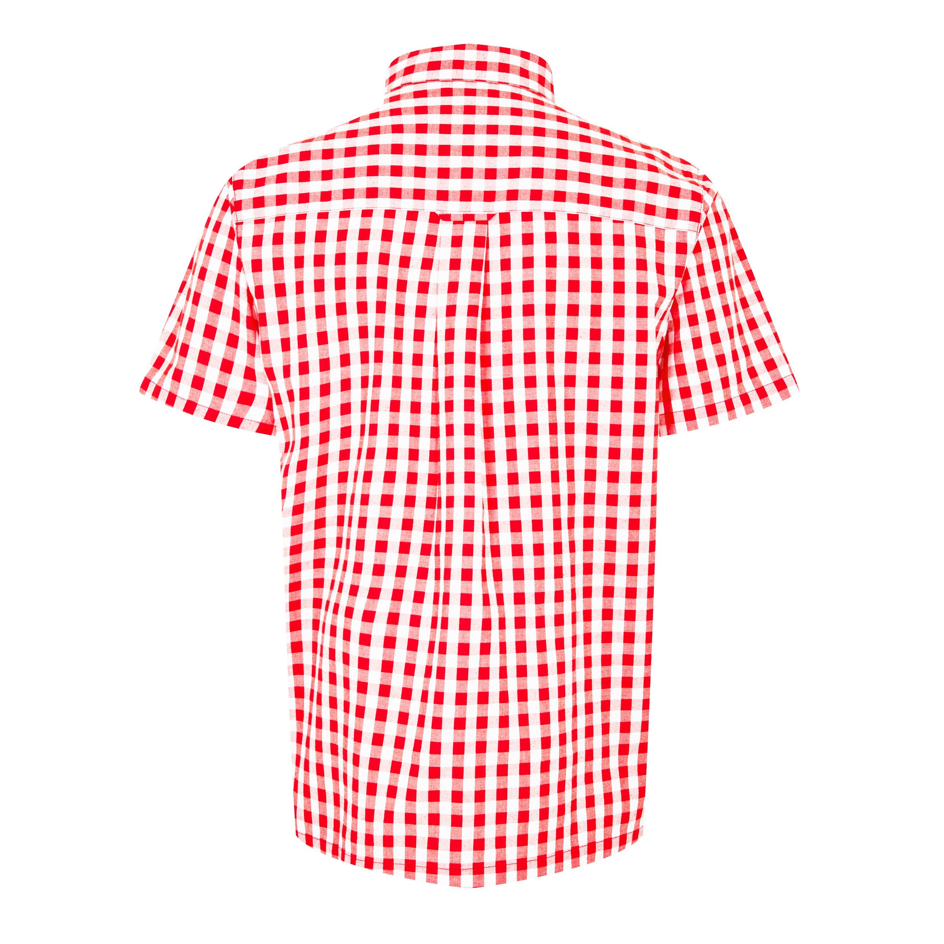 Lee Cooper Mens Gingham Check Short Sleeve Shirt