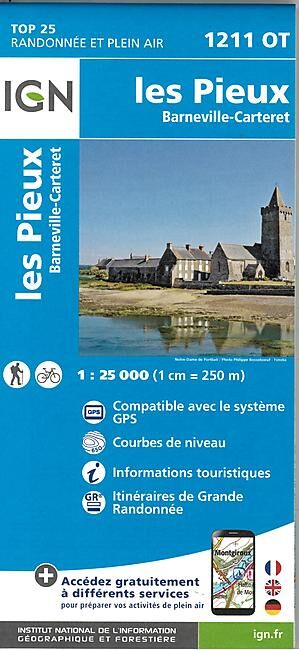 IGN - TOP 25 1211 OT LES PIEUX 1 25 000