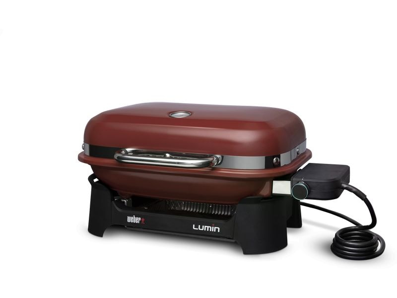 Weber Elektrogrill Lumin Compact, Rot Mobiler Elektrogrill