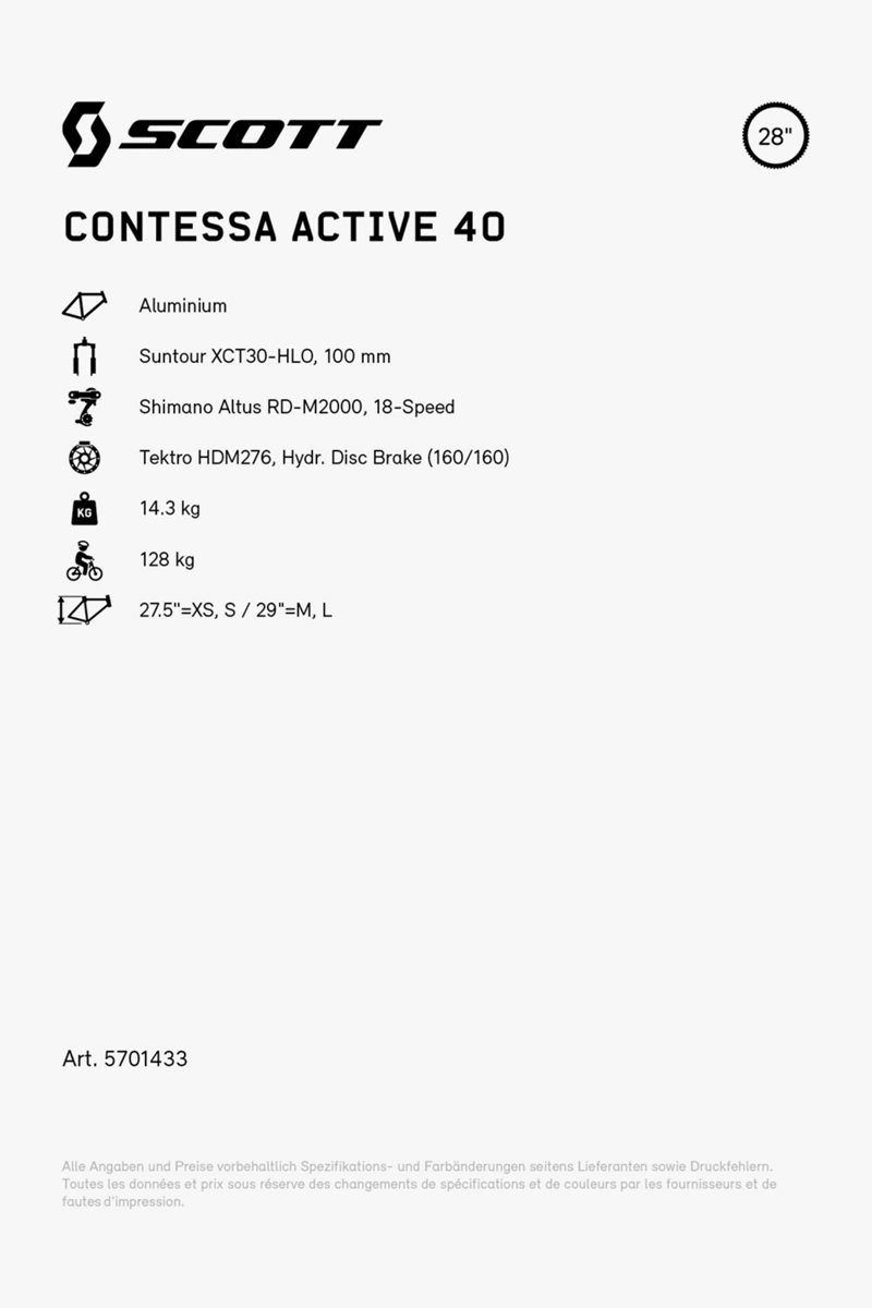 SCOTT Contessa Active 40 27.529 Damen Mountainbike 2024