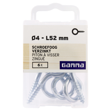 GAMMA Schroefoog 5mm - 30mm verzinkt 6st.