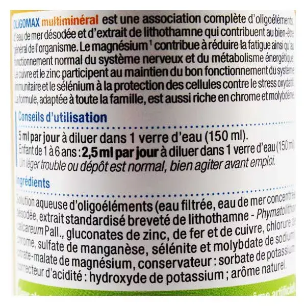 Nutergia Oligomax Multiminéral 150ml