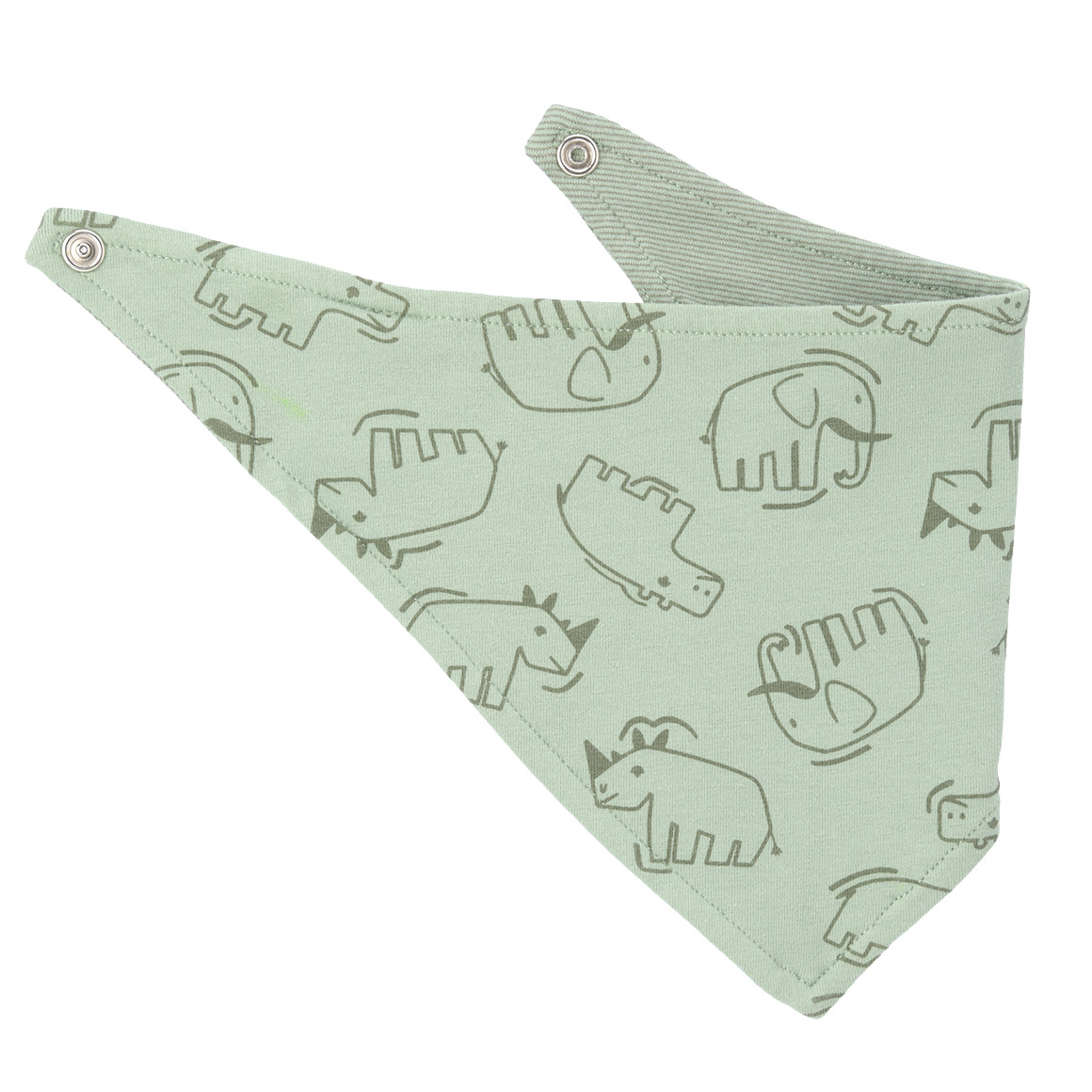 Topomini Baby Bandana mit Tier-Motiven oliv