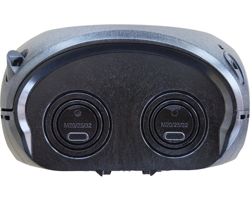 Hensel KF 0600 B Kabelaansluitdoos tot 2,5 mm² zonder aansluitklem, zwart, opbouw, BxHxD 130x130x77 mm
