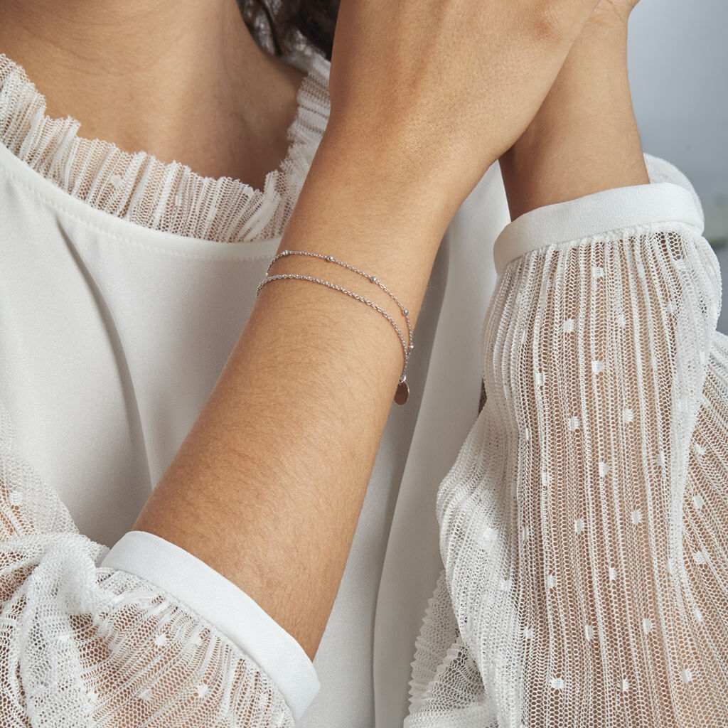 Bracelet Argent Blanc Mireio