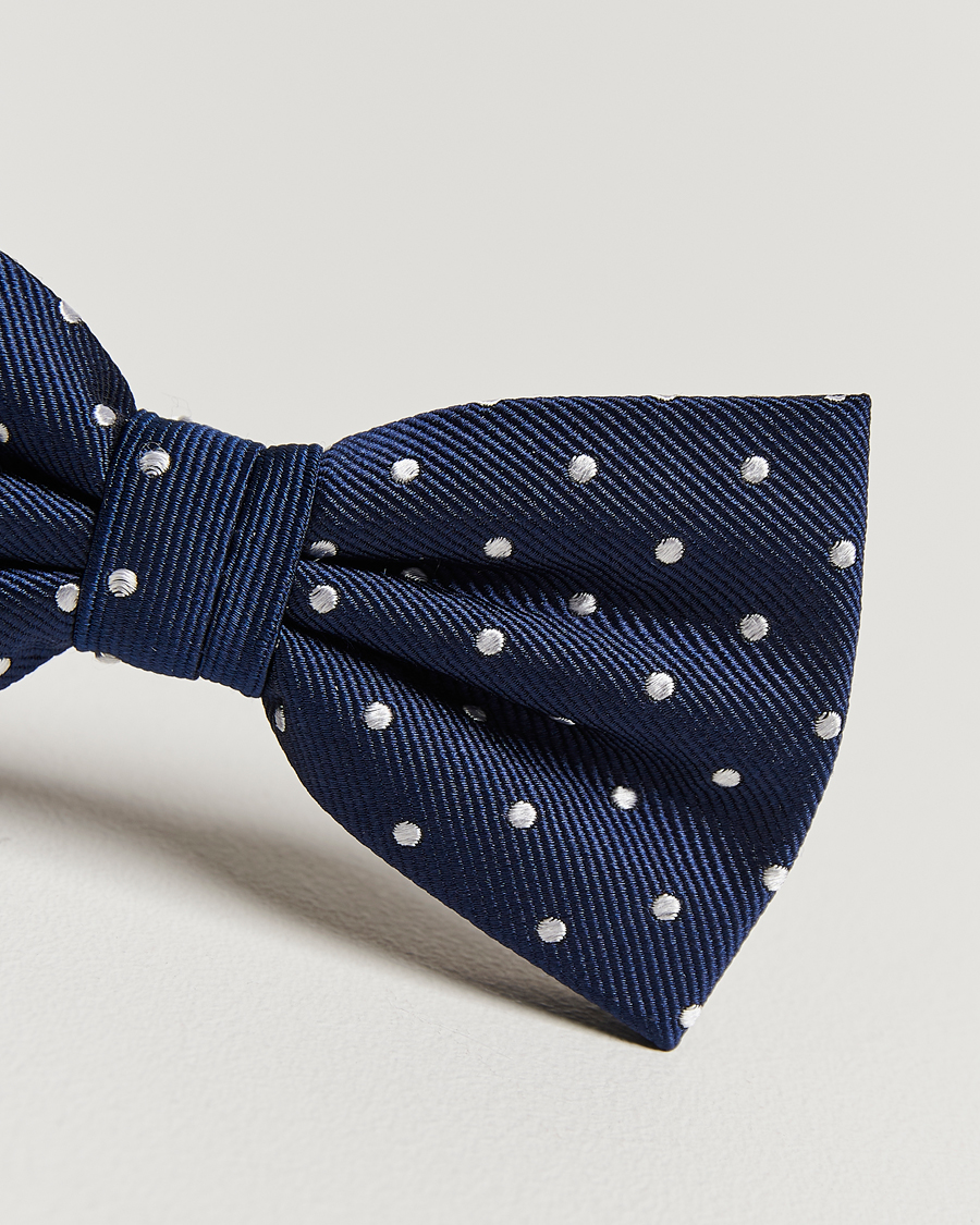 Amanda Christensen Dot Pre Tie Silk Navy/White