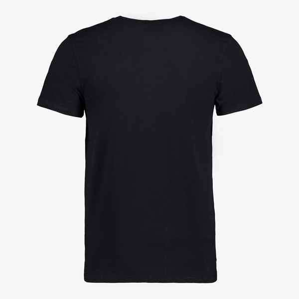 Unsigned heren T-shirt zwart ronde hals