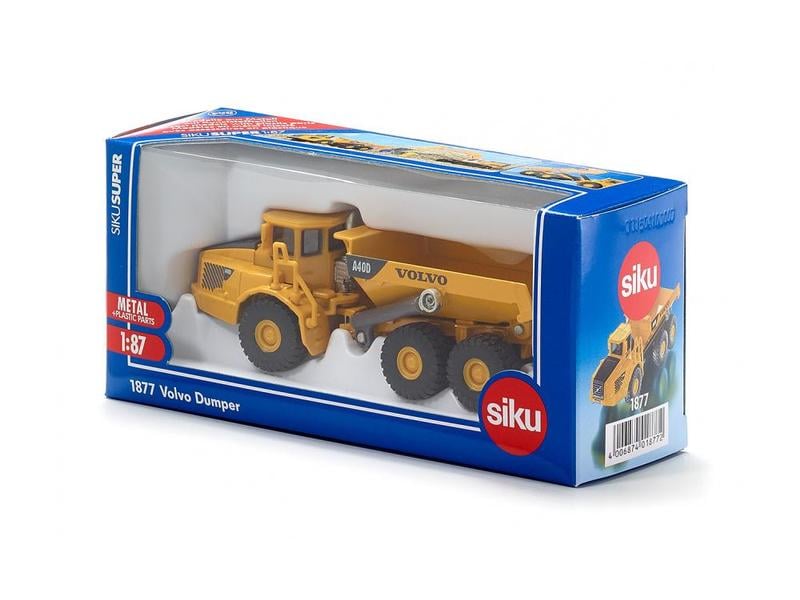 Siku Muldenkipper Volvo A40D 1:87 3-Achs Dumper mit Knickgelenkt als H0 Modell