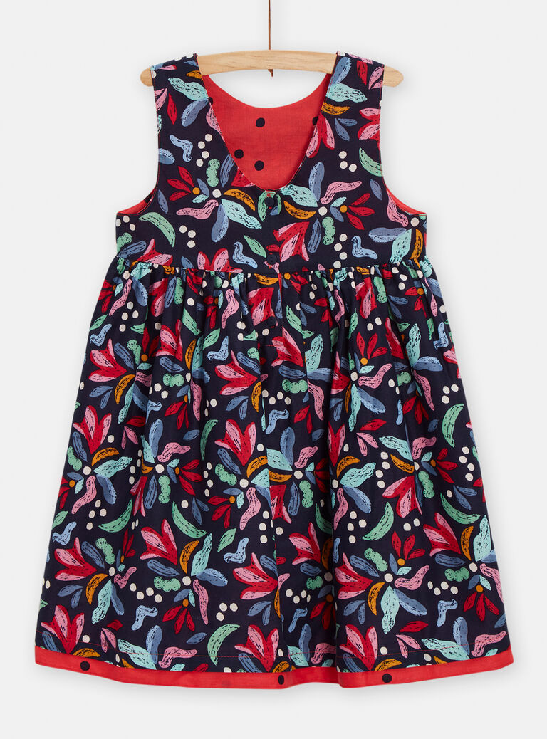 Robe réversible avec dos échancré pour fille