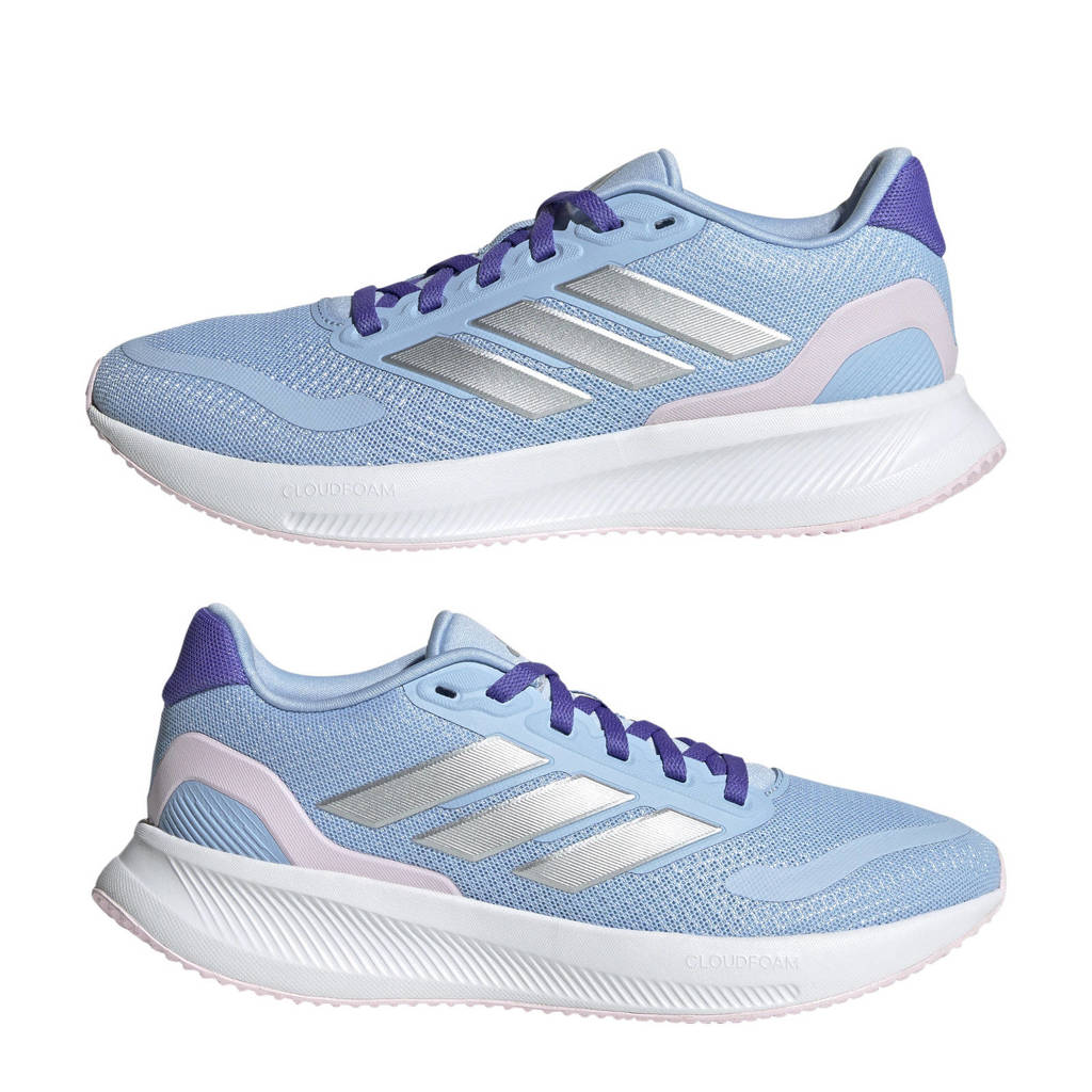 adidas Runfalcon 5 sneakers lichtblauw/zilver metallic