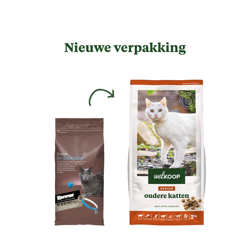 Welkoop Senior oudere katten - Kattenvoer - 2 Kilogram - gevogelte