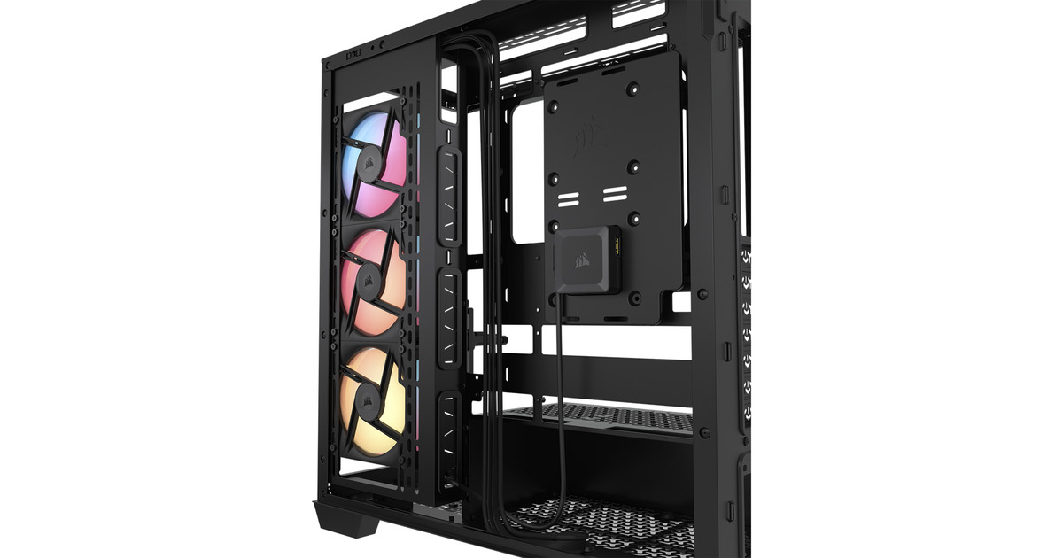 Corsair3500X LX-R RGB iCUE LINK midi tower behuizing  (Zwart | 2x USB-A | 1x USB-C | Tempered Glass)