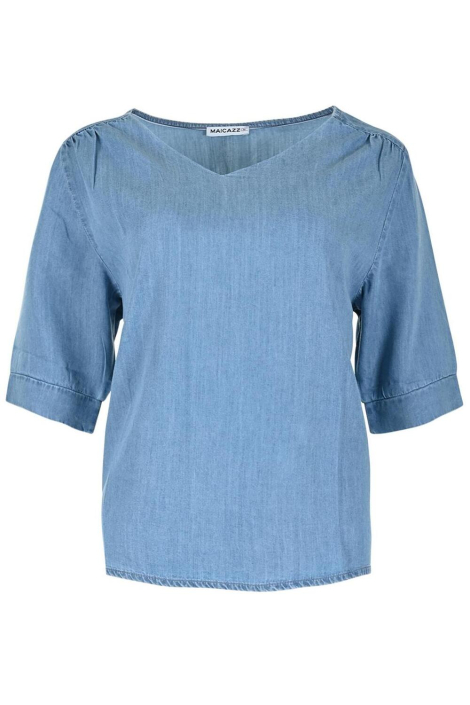 Maicazz blauwe dames blouse