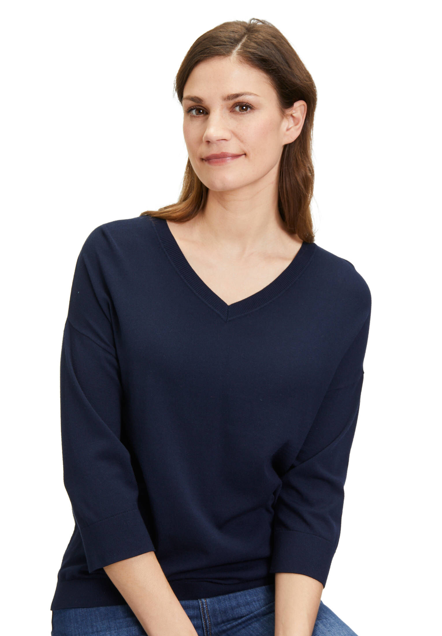 Cartoon| Damen Strickpullover mit V-Ausschnitt